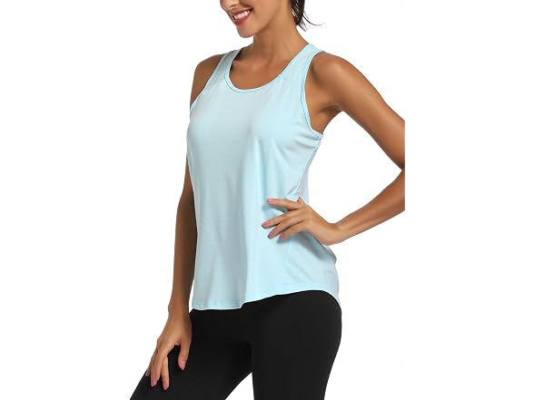 Hlxfhb Women (M) Workout Tank Tops Gym Yoga Shirts