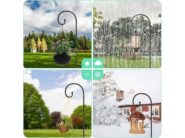 SZHLUX SZHLUX Adjustable Shepherds Hook for Outdoor 76 