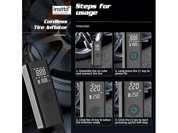 Instto Smart Portable Air Pump