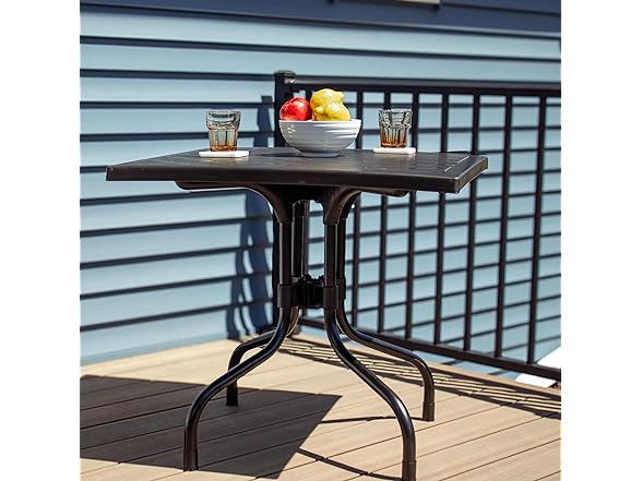 Sunnydaze Plastic Top Outdoor Dining Table