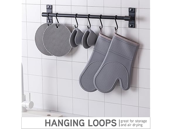 COOK WITH COLOR Silicone Oven Mitts