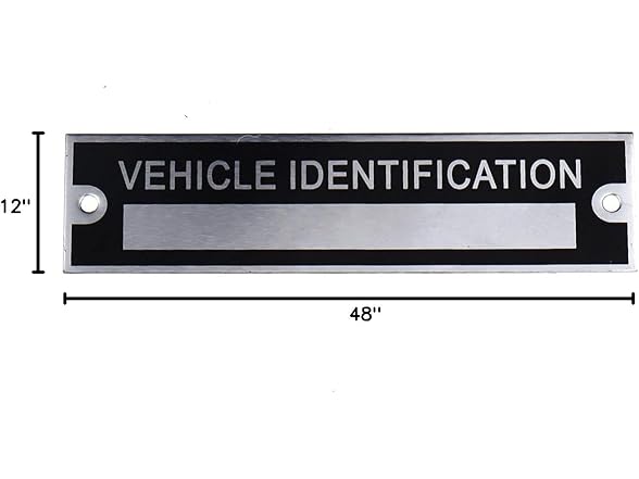 Blank Vehicle Identification Plate