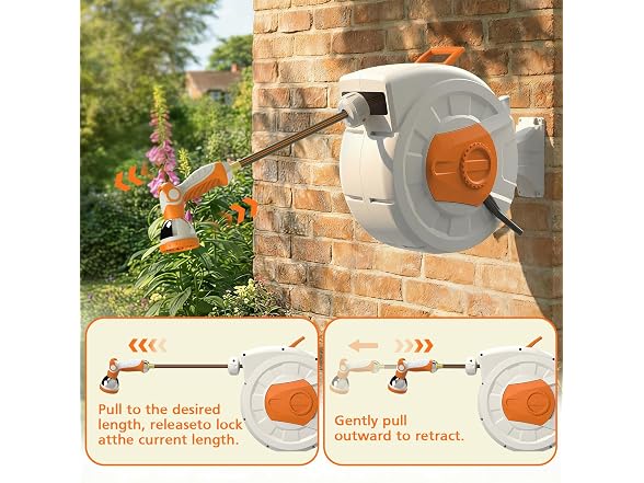 Entgard Retractable Garden Hose Reel 100