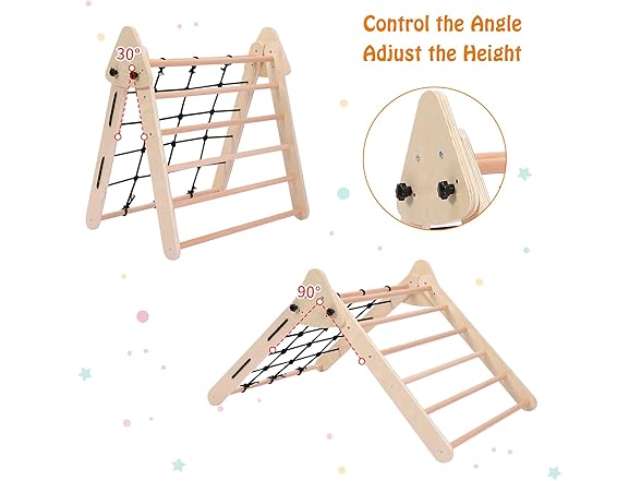 Hipicute Wooden Climbing Triangle Set