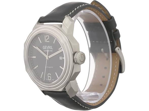 Gevril Men's Canal St Automatic Watch, Genuine Lea