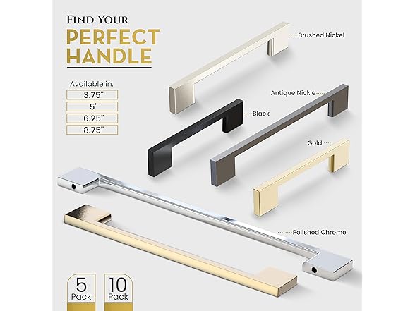 Southern Hills Black Cabinet Pulls, 8.75"