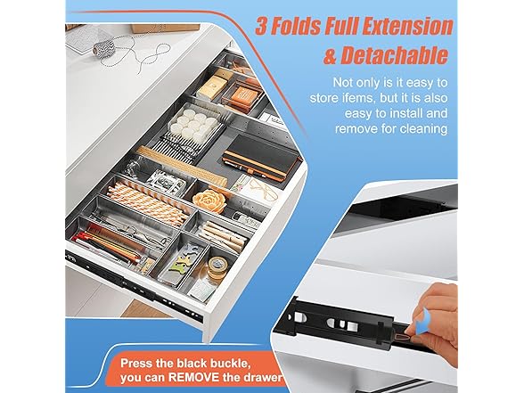 Sulawskys 22 inch Drawer Slides 1 Pairs (2pcs) Fu