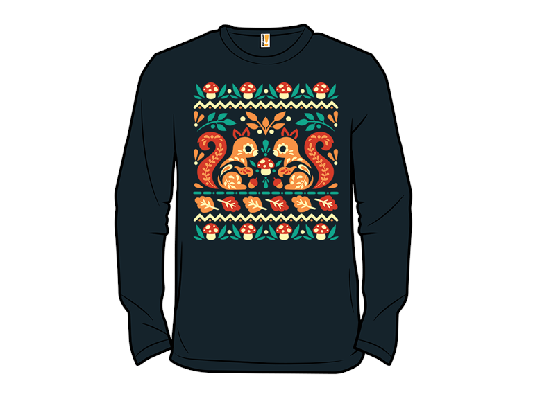 Folk Squirrells Ugly Autumn Sweater