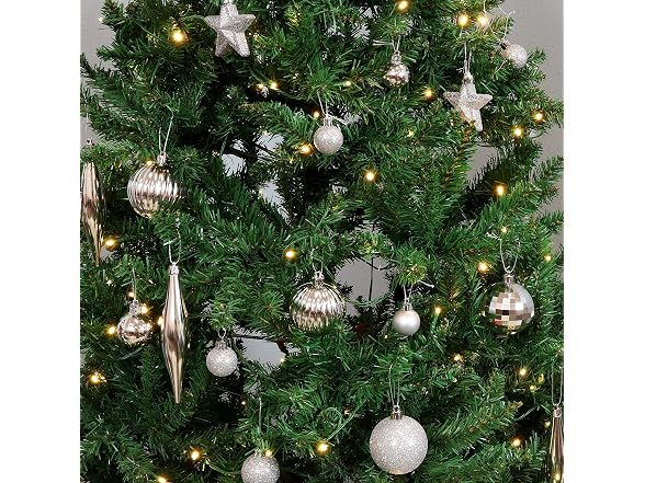 Sunnydaze Decor SME-055 59pc Silver Xmas Ornaments Sil