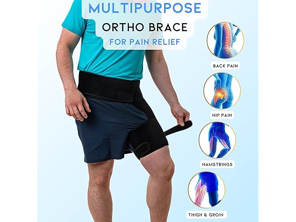 Hip and Groin Brace (Large, Right leg)