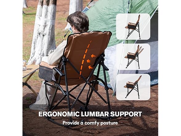 QAOYAL Oversized Folding Rocking Camping Chair
