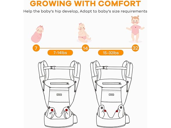 Baby Carrier with Waist Support Mesh