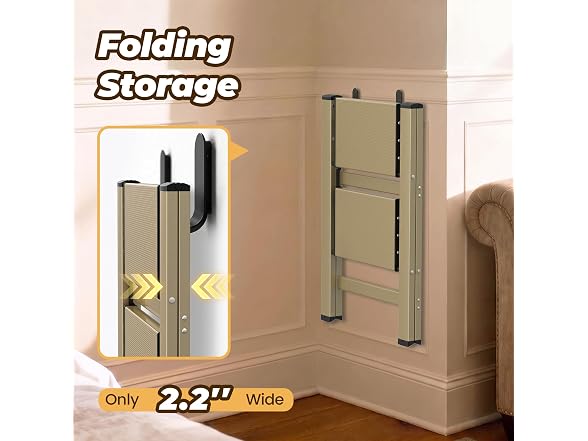 HBTower 2 Step Ladder Aluminum Folding