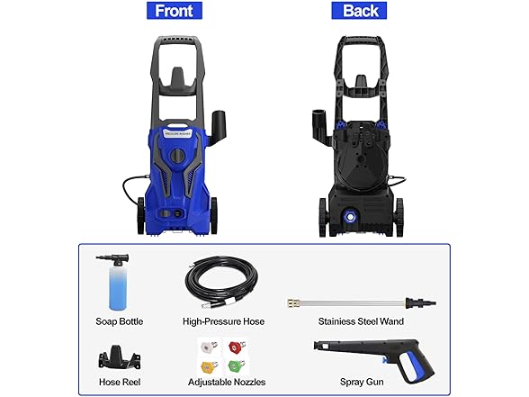 ZHUOLIN High Pressure Washer 4800PSI - Blue