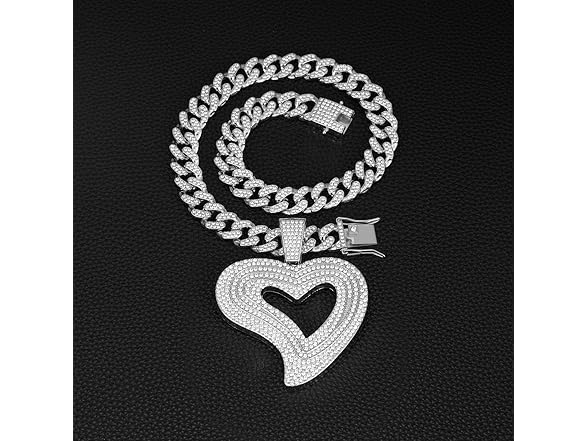 YOHAX Hip Hop Necklace Silver
