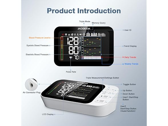 Jackboom Blood Pressure Monitor