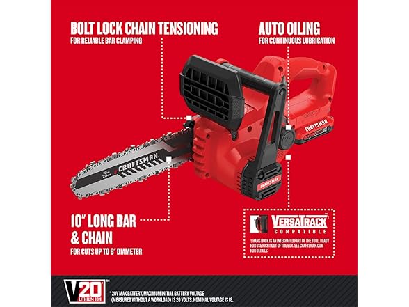 CRAFTSMAN CMCCS610D1 Mini Cordless 10 in. Chainsaw