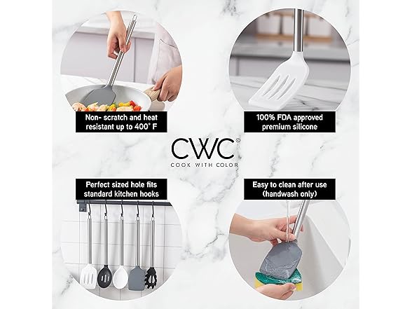 COOK WITH COLOR 5Pc Cooking Utensil Set