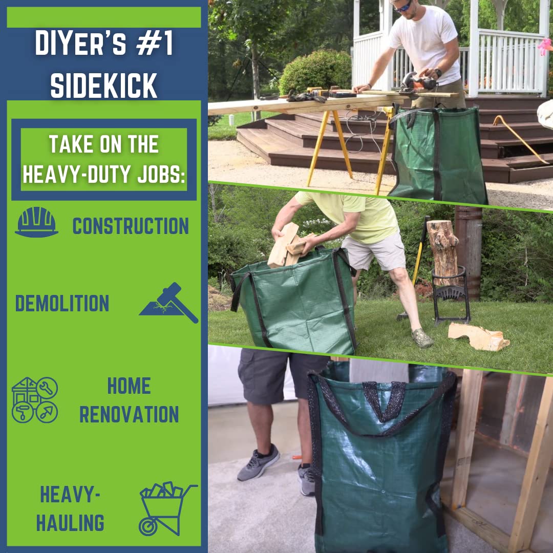 DURASACK Heavy Duty Reusable Yard Bags, 48-Gallon, 3PK - Gallery 18