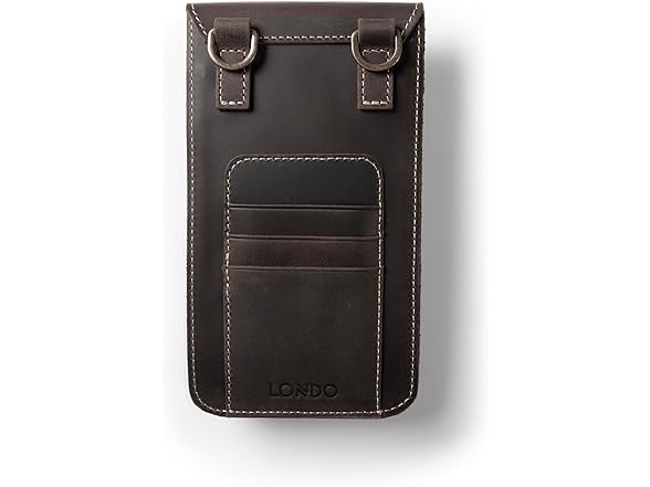 Leather Phone Bag Crossbody Chestnut