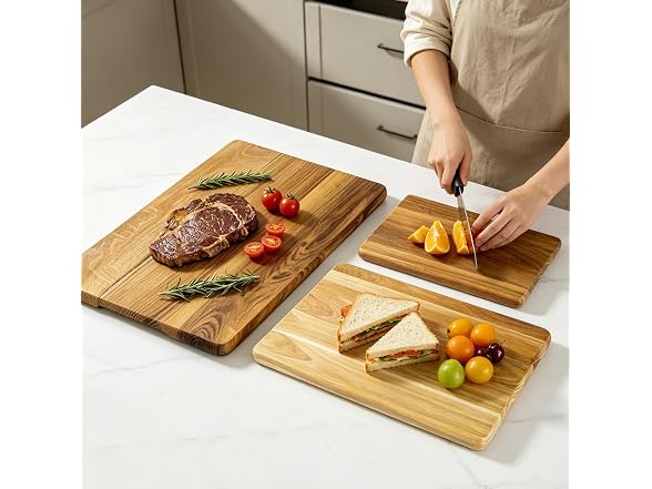 Teak Cutting Boards Set