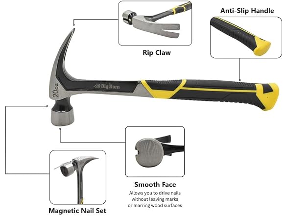 Big Horn 15171 20 Oz Rip Claw Hammer