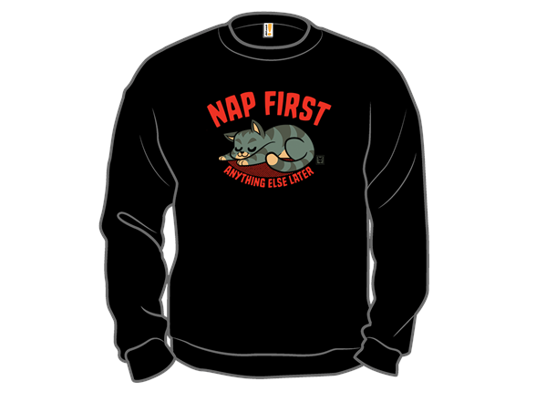 Nap First Anything Else Later Cat