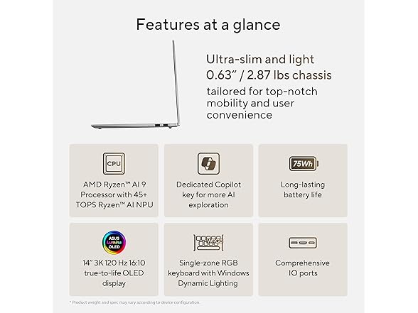 ASUS Vivobook S 14 OLED Ryzen AI 9