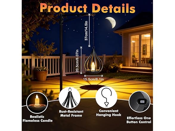 KagoLing Solar Candle Lantern