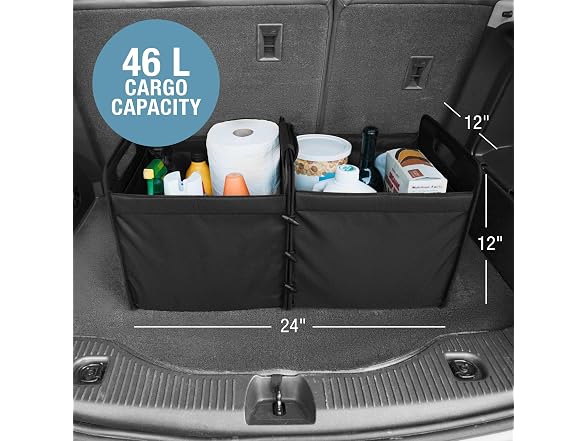CleverMade Double Trunk Caddy 46L – Collapsible Organizer