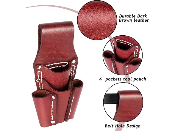 NKTM Leather Tool Pouch, Leather Electrician Tool Pouch - Gallery 4