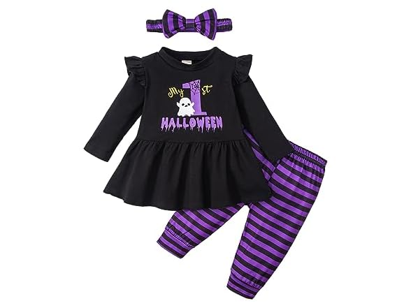My 1st Halloween Baby Girl Outfit