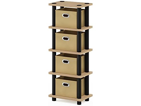 FURINNO LAci 4-Bins System Rack