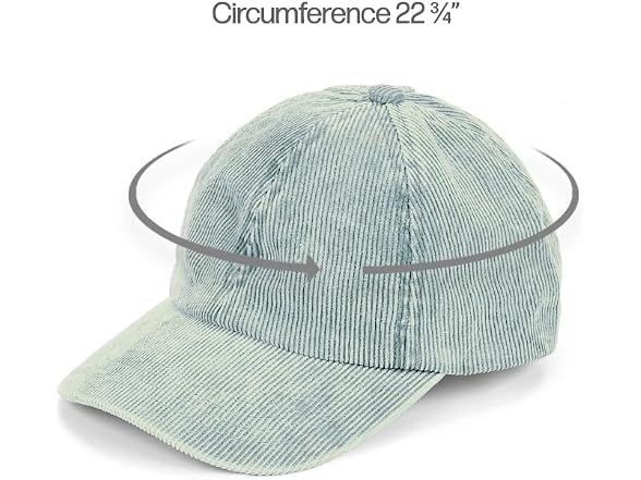 C.C (OS) Corduroy Ponytail Cap Criss-Cross Grey
