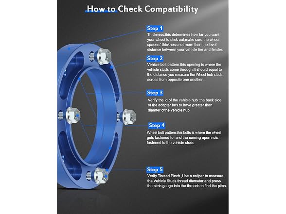 ECCPP 2PCS 1 inch 4 Lug Wheel Spacers 4x156 to 500