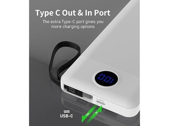 EEIVOL Charger Power Bank 4 Cables