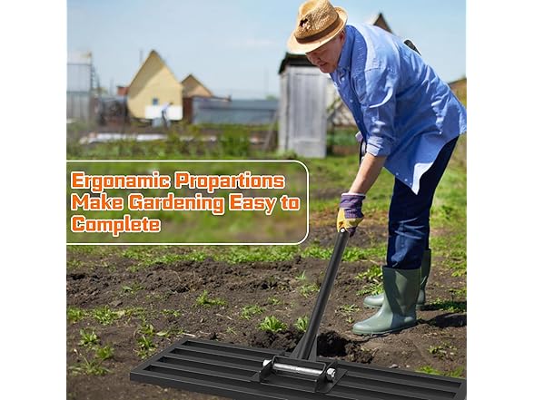COZEER 30" x 10" Lawn Leveling Rake