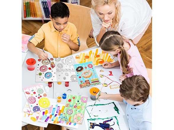 32 Pack Kids Donut Coloring Books