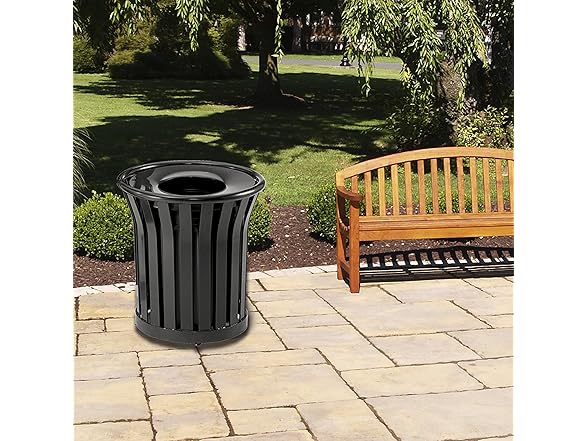 Rubbermaid 36 Gallon Trash Can, Black