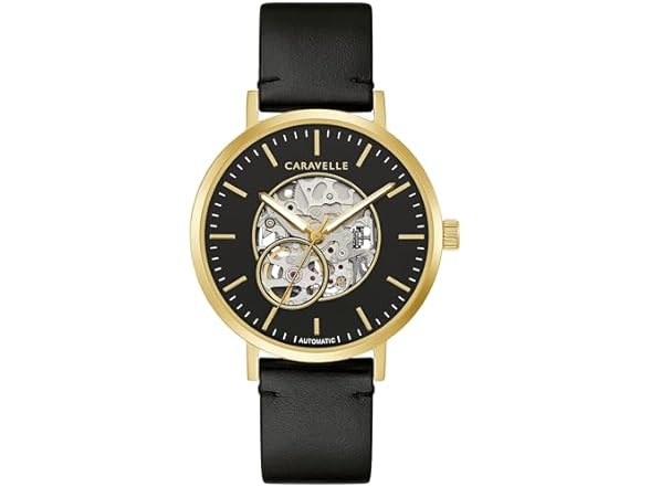 Caravelle by Bulova Men's Classic Automatic Gold Tone Stainless Steel Watch, Style: 44A121 (Open Box)