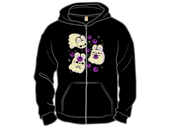 Cute Bunny Ghosts and Blueberries - Gallery 7