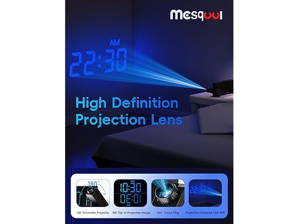 Digital Large LED Display Projection Alarm Clock