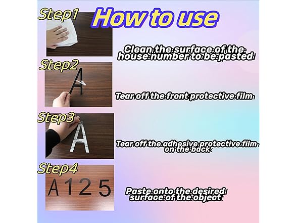 Number 7 8.5 Inch House Numbers Self-adhesive