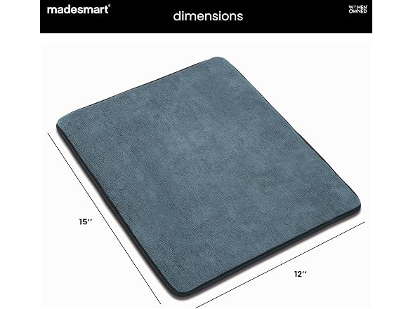 madesmart Microfiber Dish Drying Mat Grey