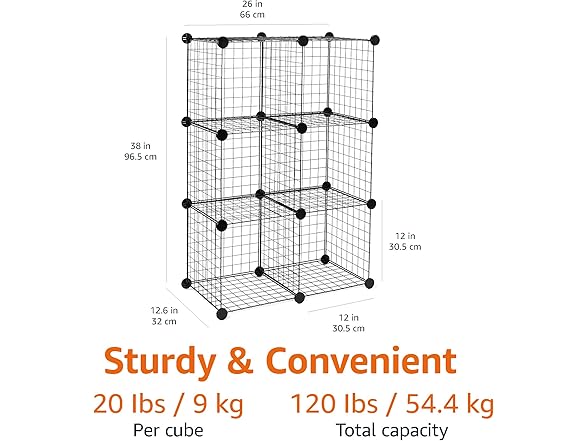 Amazon Basics Cube Wire Grid Stackable Storage