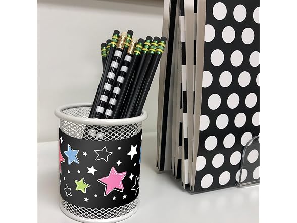 CTP Star Bright Colorful Stars on Black EZ Border