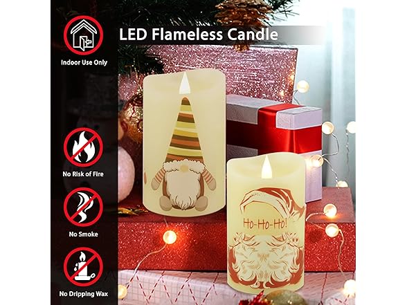 Softflame Christmas Flameless Candles with Remote