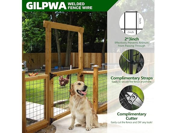 Welded Wire Fence, 50ft(L) x 48inch(H)