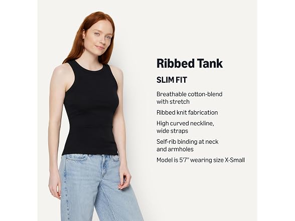 Amazon Essentials Women Slim-fit High Neck Tank