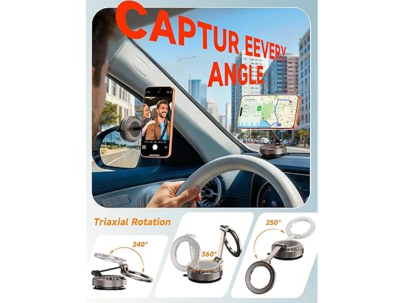 visnfa Vacuum Magsafe Car Mount